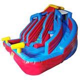 Juego Inflable Tobogán Triple Acuático 6x5