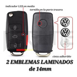 2 Emblemas Laminados Vw 14mm Control Jetta Golf Bora Polo