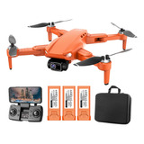 Mini Drone Lyzrc  Pro L900 Pro Se Con Dual Cámara 4k Naranja 5ghz 3 Baterías