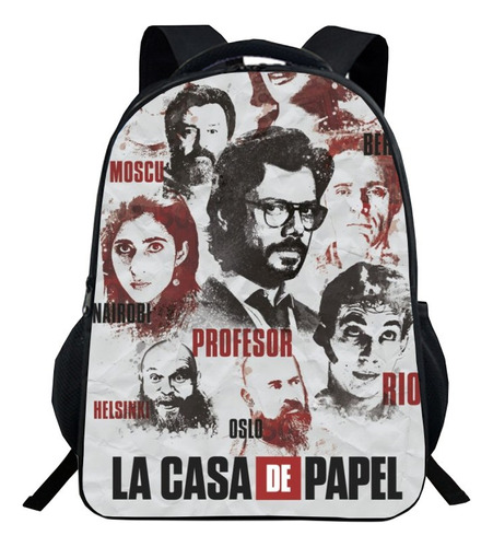 Mochila La Casa De Papel, Bolsa De Almuerzo Con Forma De Cas