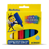 Cola Colorida Com 6 Cores 23g Acrilex