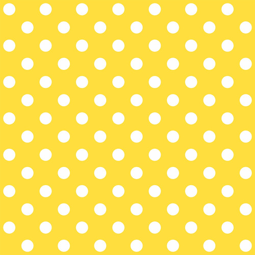 Tricoline Poá Médio Peri Branco Fundo Amarelo, 50cm X 1,50mt