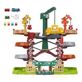 Set De Juguete Multinivel De Trenes Y Gruas Super Torre