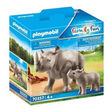 Playmobil 70357 Family Fun Rinoceronte Con Bb-original
