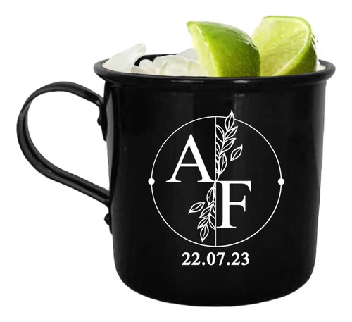 60 Canecas Alumínio Personalizadas 350ml Caneca Moscow Mule