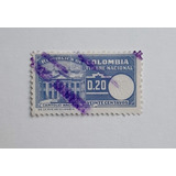 Estampilla Colombia Timbre Nacional De 20 Centavos