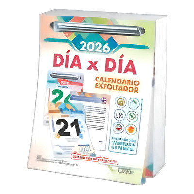 Calendario Pared Len Serie E1 2026 Formato Físico Exfoliador Día Por Día