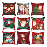 9 Fundas De Cojín Navideñas For Almohada De Papá Noel, 45 C