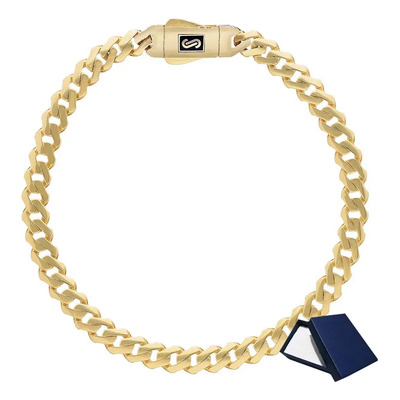 Pulso Pulsera Barbada Barbado Oro 10k Monaco Chain Broche Liso 5mm 21cm 7cm Diámetro Gruesa Oro 10k 10 Kilates Hombre Mujer Dama Brazalete Pulsera Oro Italiano Italy Regalo Novia Novio Oro 10 Quilates | Envío gratis