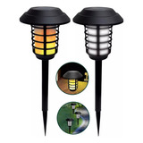 Luces Solares De Jardin Lamparas 2 En 1 Antorcha Solar 2und