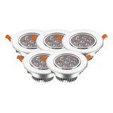 Pack X5 Focos Led Embutidos 7w Luz Fria Led Focos Led Embuti