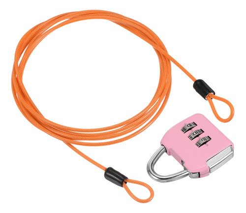 Patikil Cable De Acero De Seguridad Con Cerradura De Combin.