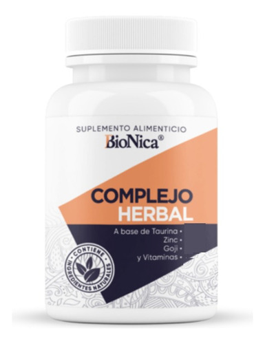 Bionica Complejo Herbal Suplemento Alimenticio 30 Caps Sabor Sin Sabor
