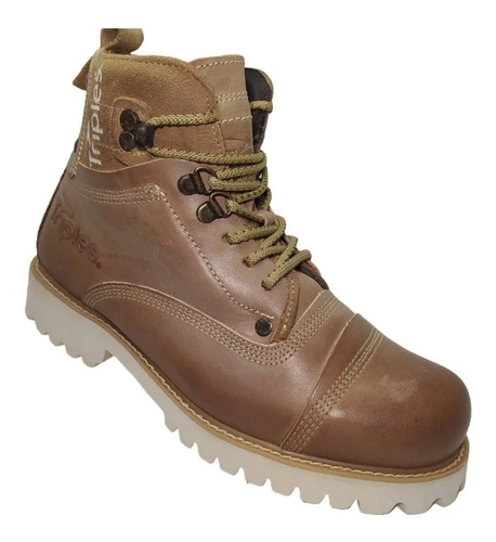 Bota Hombre Cómoda Antiderrapante Piel Calidad Caballero