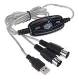 Cable Midi 5 Pines A Usb Pc Teclado Controlador Bateria  