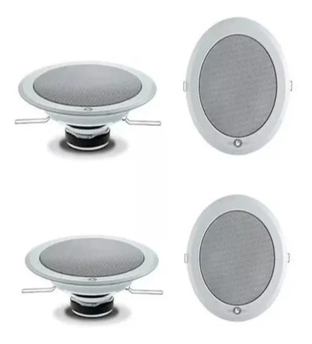 2 Pares Caixa De Som Arandela 20w Coaxial Redonda Frahm