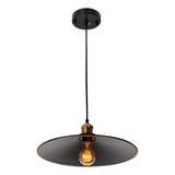 Lámpara Colgante Vintage Negro Mate E27 40w 1 Luz