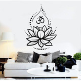 Vinilo Decorativo Autoadhesivo - Yoga Om - Flor De Loto