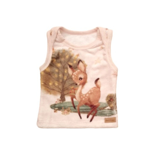 Musculosa Bebes Piel Polar Plush Chaleco Forest Deer