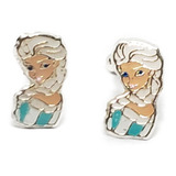 Aretes De Princesa Hielo Azul De Plata 925 +estuche S16