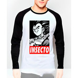 Polera Raglan Vegeta Insecto Dragon Ball Dtf Cod 001