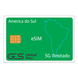 Esim Chip América Do Sul Internacional 5 Dias Ilimitado