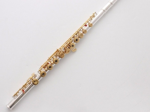 Flauta Yamaha 271 Transversal Pé Dó Chaves Dourada