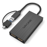 Wav Adaptador De Video Universal Usb 3.0 A Hdmi Uhd Dual