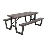 Lifetime Mesa Plegable Tipo Picnic Para Exterior Gris1