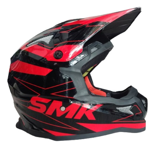 Casco Cross Smk Allterra Slope- Negro/rojo