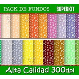 Kit Imprimible Pack De Fondos Perros Huellas 300 Dpi Clipart