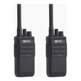 2 Radios Analógicos Uhf 400-470 Mhz 2w Con Audífonos Solapa