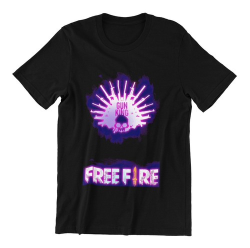 Polera Unisex Freefire Gun Videojuego Estampado Algodon