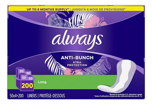 Toalla Femenina Always Anti-bunch Xtra Protection 200 Pack