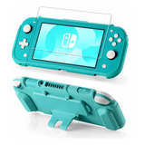 Grip Para Nintendo Switch Lite Soporte Ranuras Juegos Azul