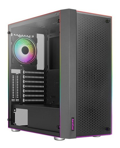 Caja Atx Aerocool Skribble Rgb Caja Atx Gamer Vidrio 3 Fans