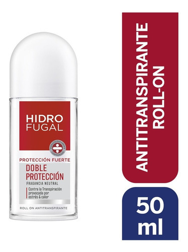 Antitranspirante Roll On Doble Proteccion Hidrofugal 50ml Fragancia Neutro