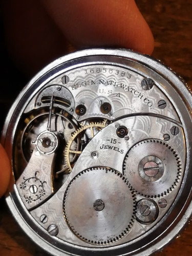 Reloj De Bolsillo Antiguo Siglo 19 Elgin Americano 15 Joyas