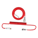 Cable De Teclado Tipo C En Espiral Usb3.0 2.2m Para