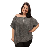 Blusa Poncho Tunica Fiesta Noche Talles Grandes Especiales