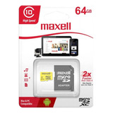 Memoria Micro Sd Marca Maxell Con Capacidad De 64gb Clase 10