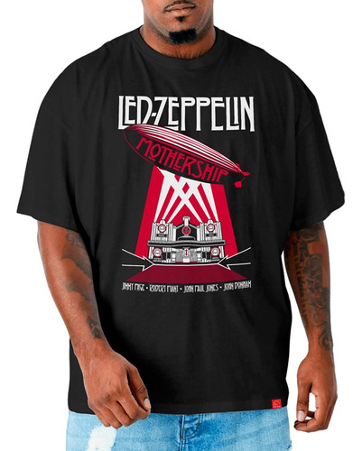 Camiseta Led Zeppelin Plus Size Mothership Camisa Bandas 