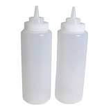 2 Botes Para Aderezo Mayonesa Crema 32 Oz Transparente