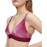 Bralette Calvin Klein Terciopelo Tinto 100% Nuevo Y Original