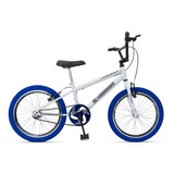 Bicicleta  Bmx Freestyle Infantil Ello Bike Energy Aro 20 Cor Branco/azul Com Descanso Lateral