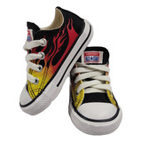 Zapatilla Converse All Star Ox Llamas Bebe T21 Impecables