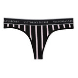 Panty Victorias Secret Rayas Logo Elástico Mediano