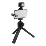 Microfone Para Android Vlogger Kit Vlog Usb-c Filmmaker Color Black