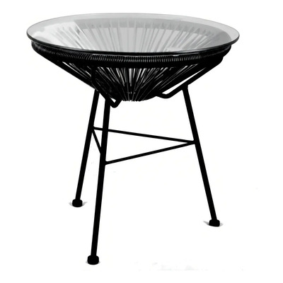 Mesa Lateral Acapulco By Promobel Color Negro | Envío gratis