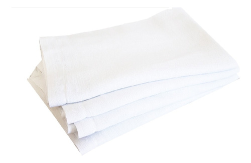 Pano De Chão Branco Duplo - Kit 10 Un - Alvejado 100%algodão